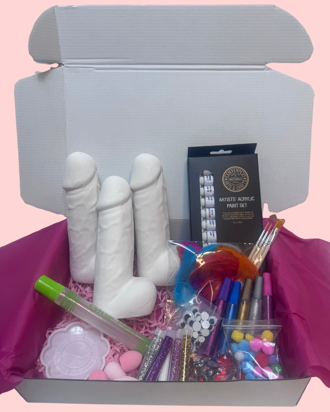 Trio Ceramic Penis Painting Kit